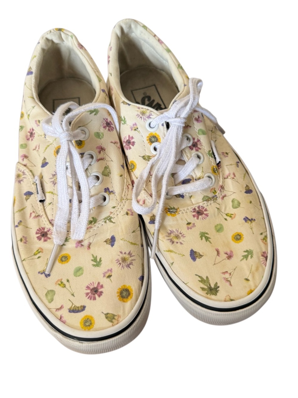 Vans Doheny Pressed Flower Canvas Sneakers with White Laces-Size 7.5